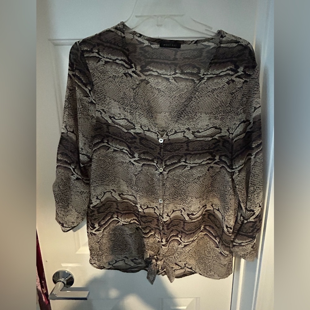 Snake Skin Blouse with front tie